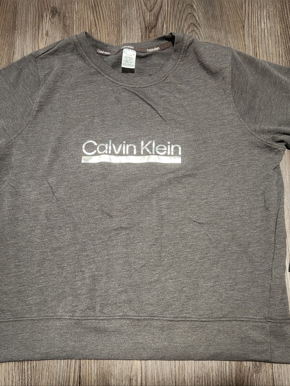 Calvin Klein Dark Gray Logo Crewneck Sweater